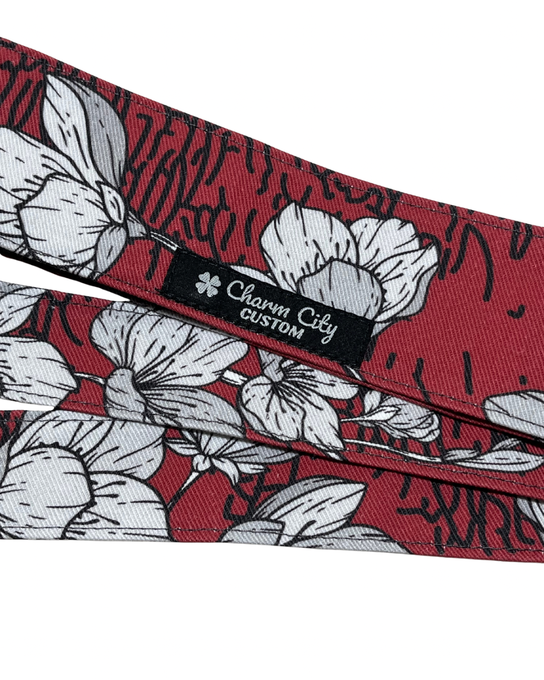 Custom blood red & black Sakura 10oz denim headband