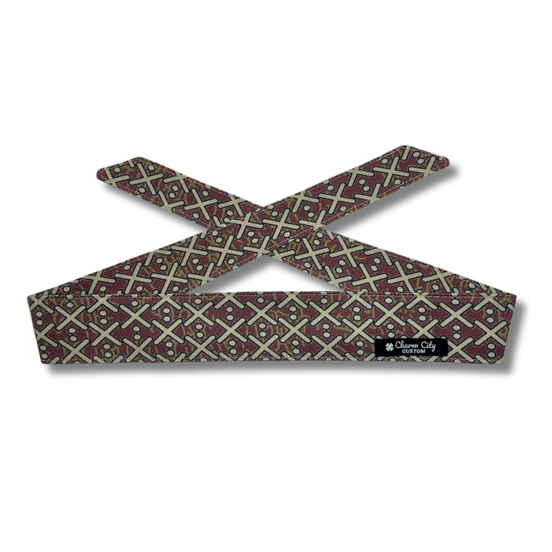 Custom “Arrowhead” deep red headband