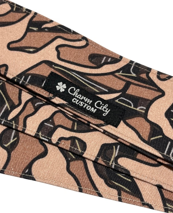 Custom Skein “Sandstorm” camouflage Tan/Brown/Black 10oz headband