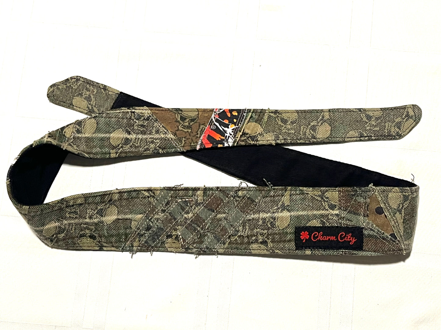 Custom Flying Skulls patchwork headband