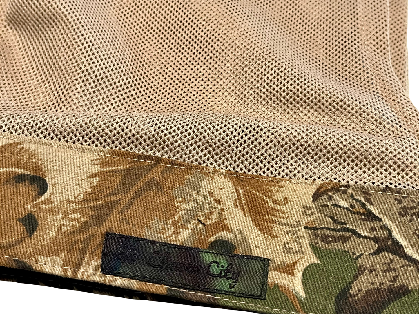 Advantage Classic full tie headband with vintage style tan diamond mesh