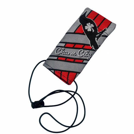 Charm City “LuckyBird” racing stripes red/silver barrel cover