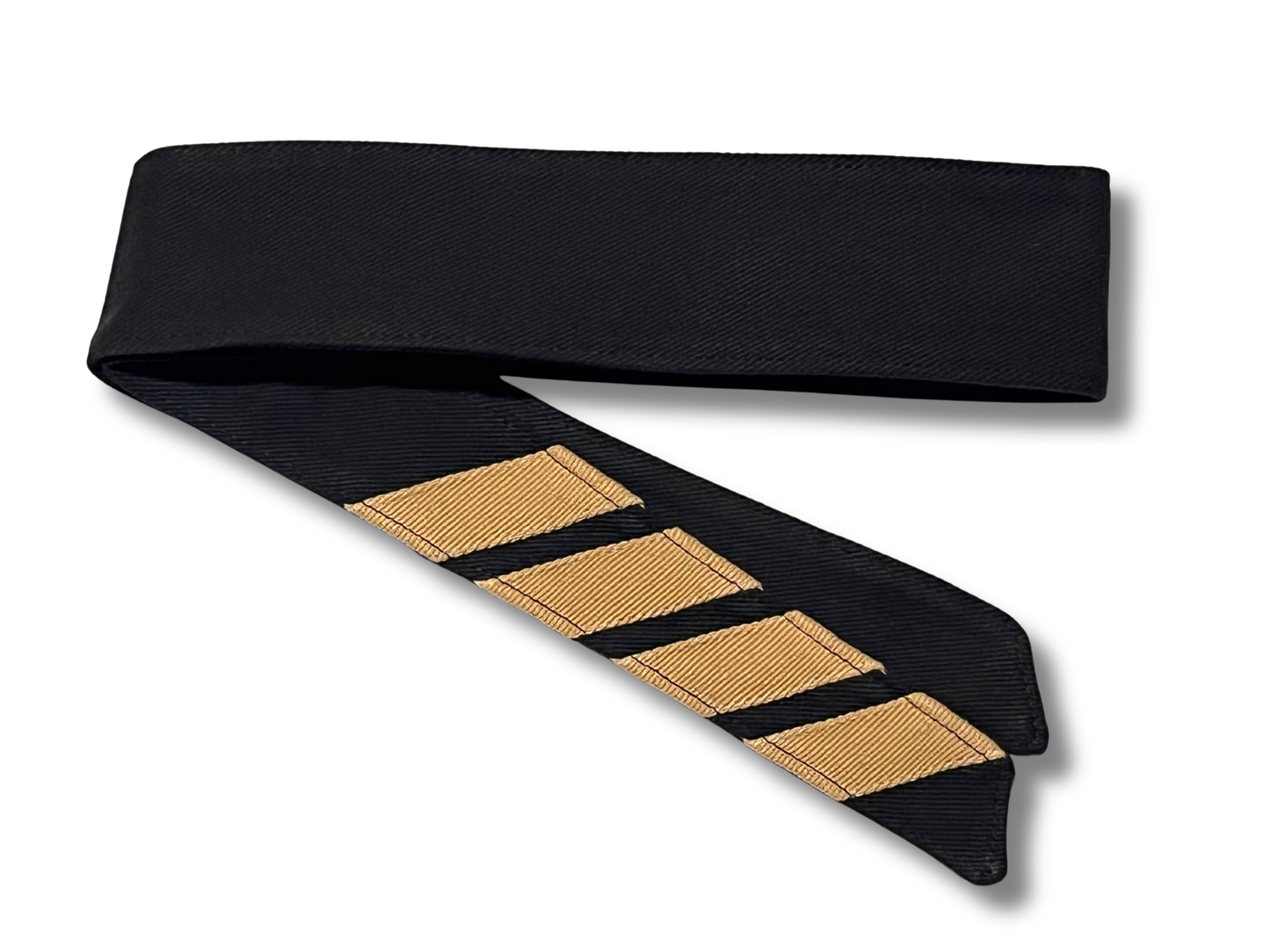 Custom black 10oz denim LSD (left side drive) headband