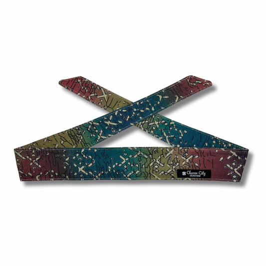 Custom multi color “Arrowhead” 10oz denim headband