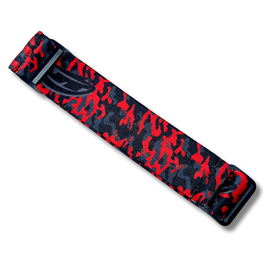 NEW! JT red/black camouflage sublimated goggle strap