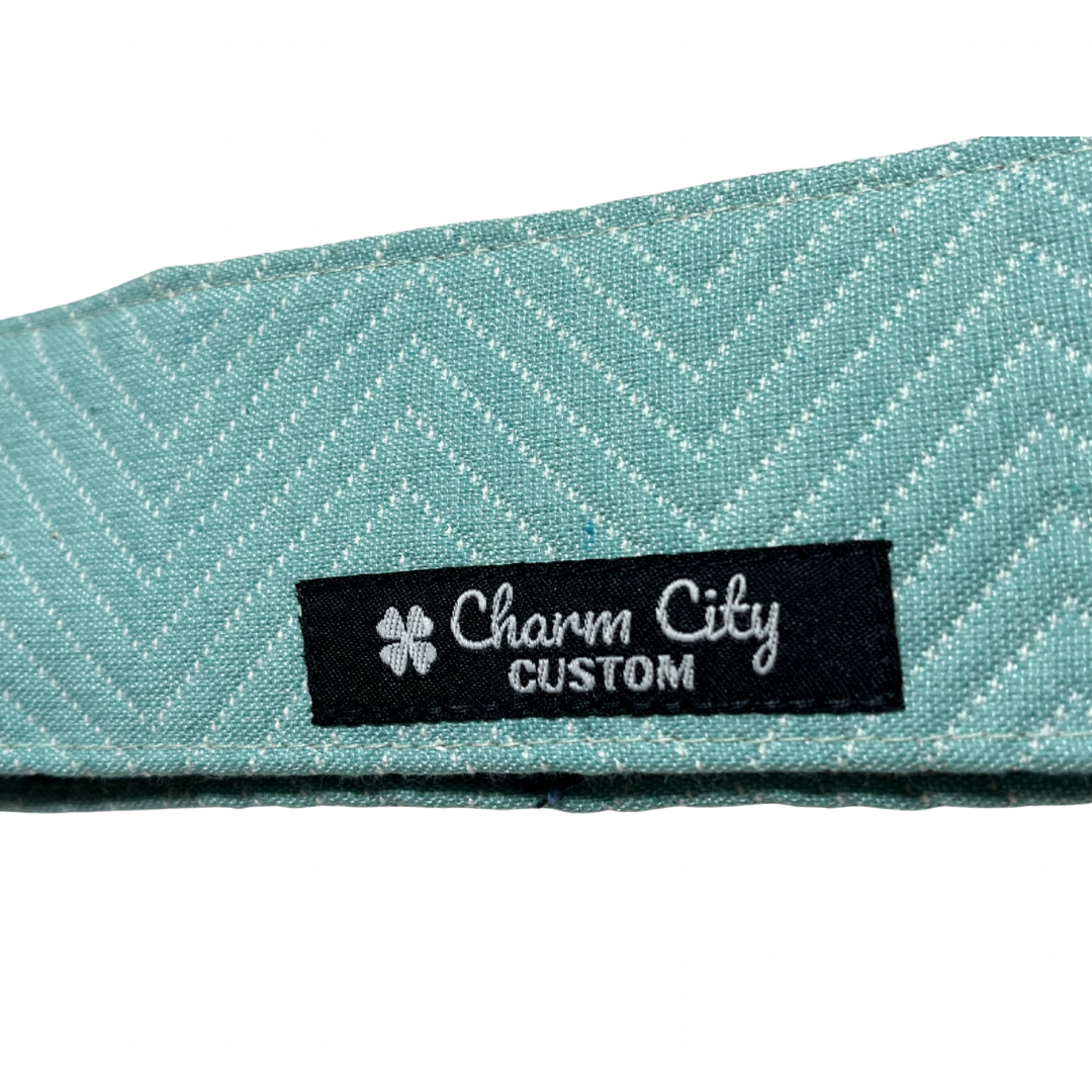 Robins egg blue vintage style chevron headband