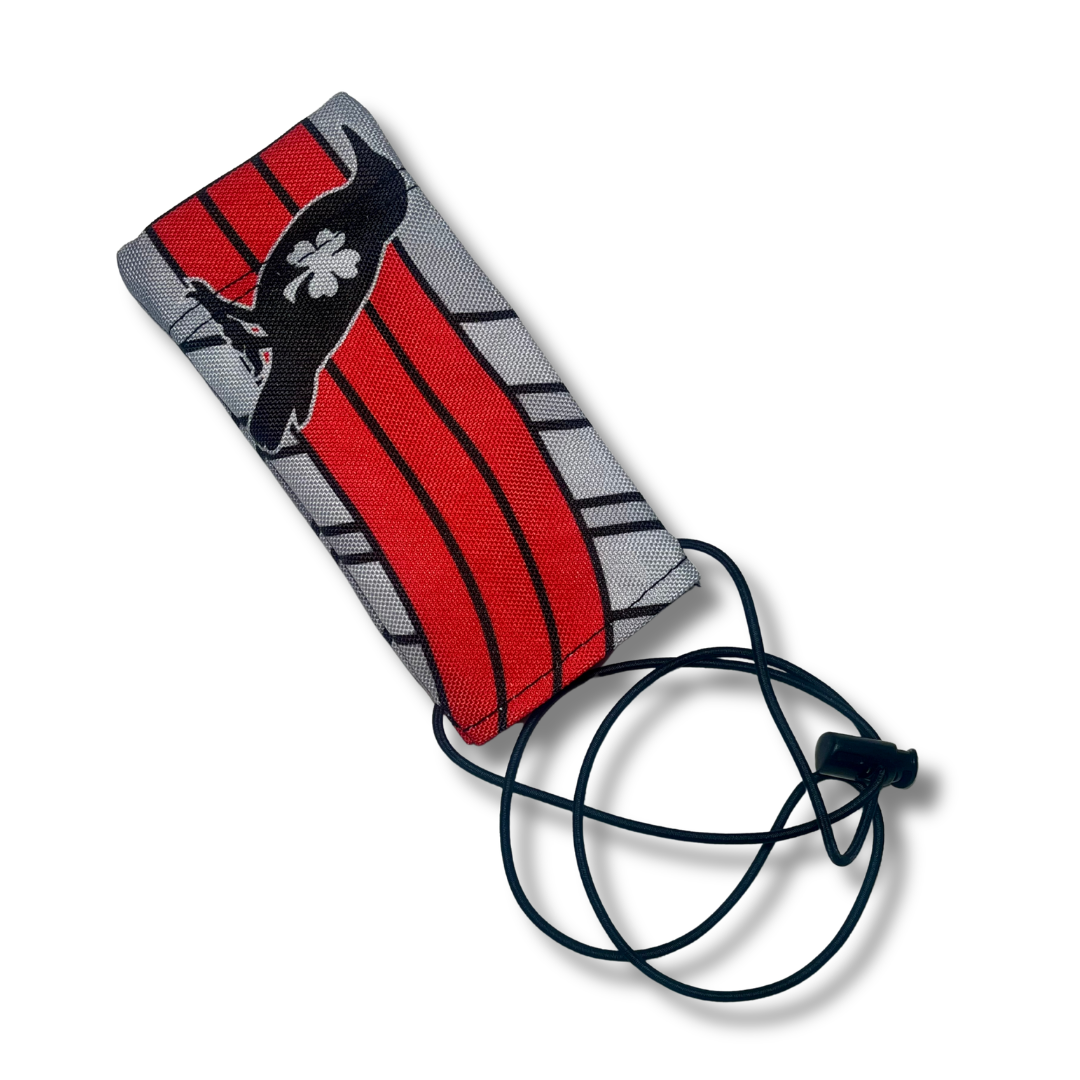 Charm City “LuckyBird” racing stripes red/silver barrel cover