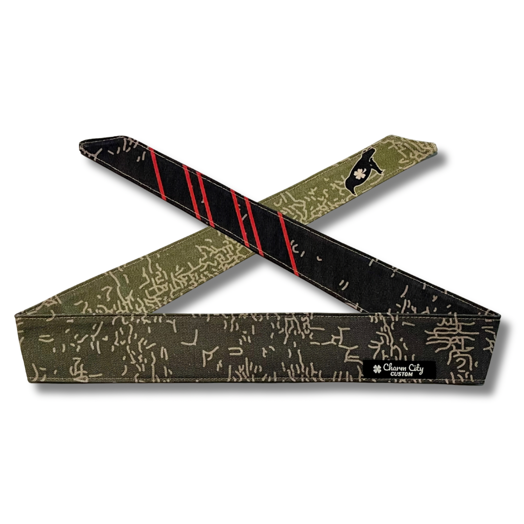 Custom “Olive fade” Line camouflage Luckybird headband