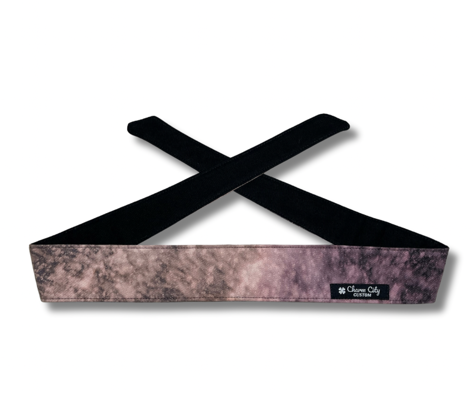 Custom “galaxy burst” hand dyed 10oz denim headband