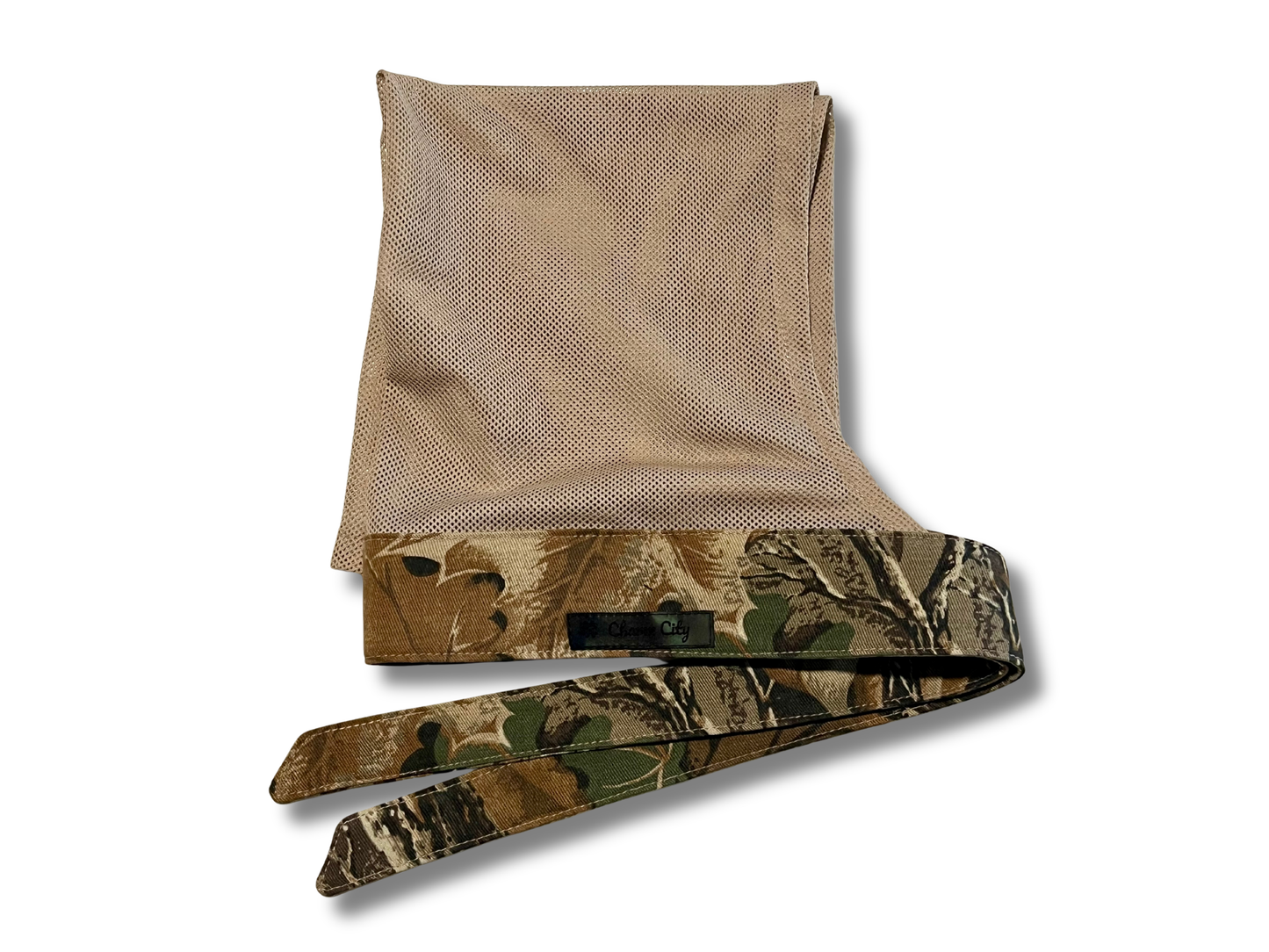 Advantage Classic full tie headband with vintage style tan diamond mesh