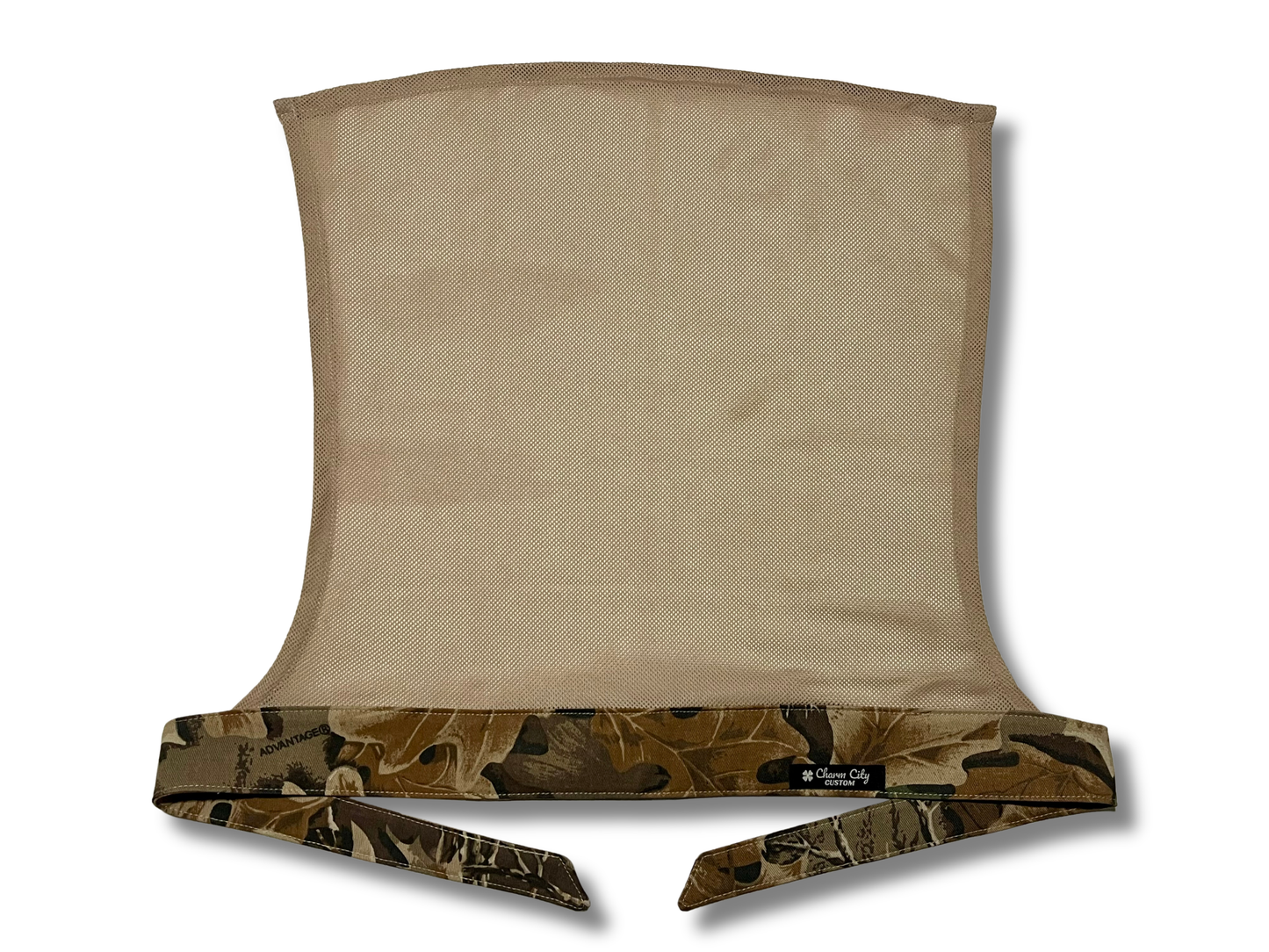 Advantage Classic full tie headband with vintage style tan diamond mesh