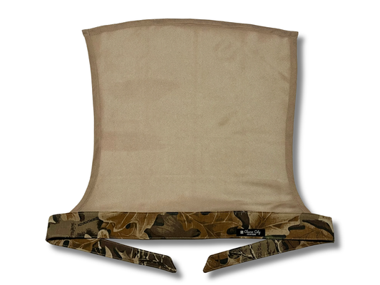 Advantage Classic full tie headband with vintage style tan diamond mesh