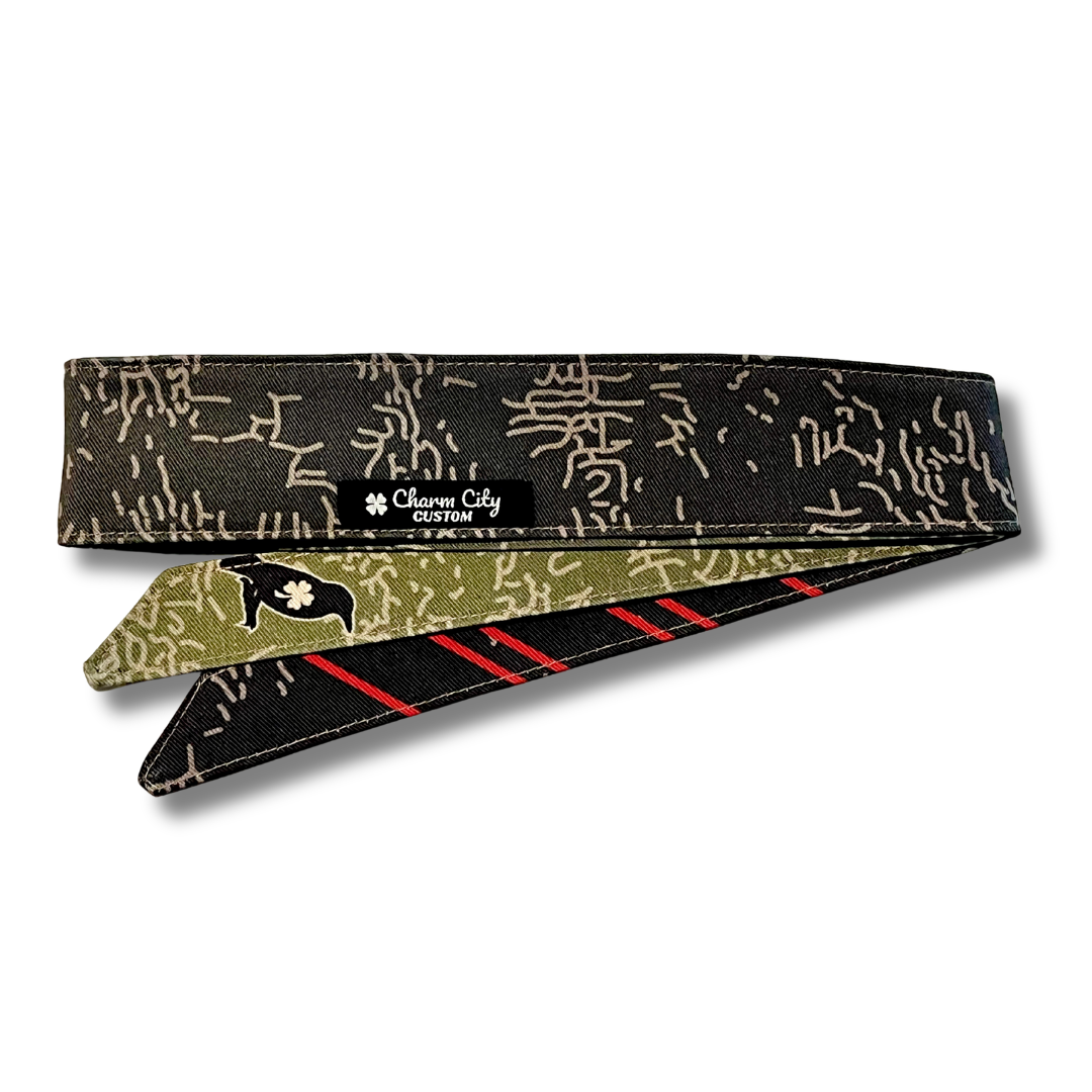 Custom “Olive fade” Line camouflage Luckybird headband