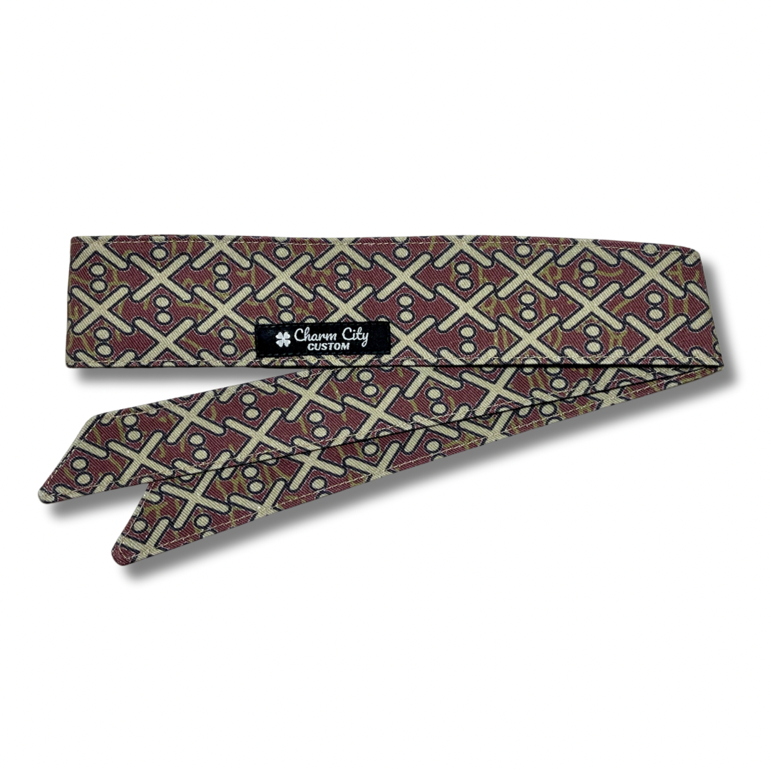 Custom “Arrowhead” deep red headband