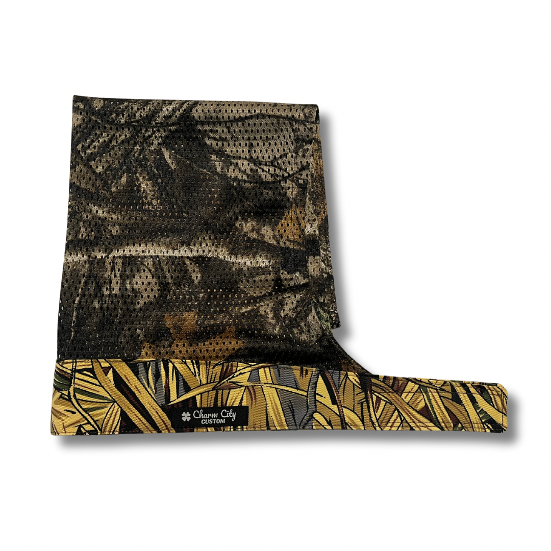 Custom Grass camouflage Velcro wrap with forest mesh