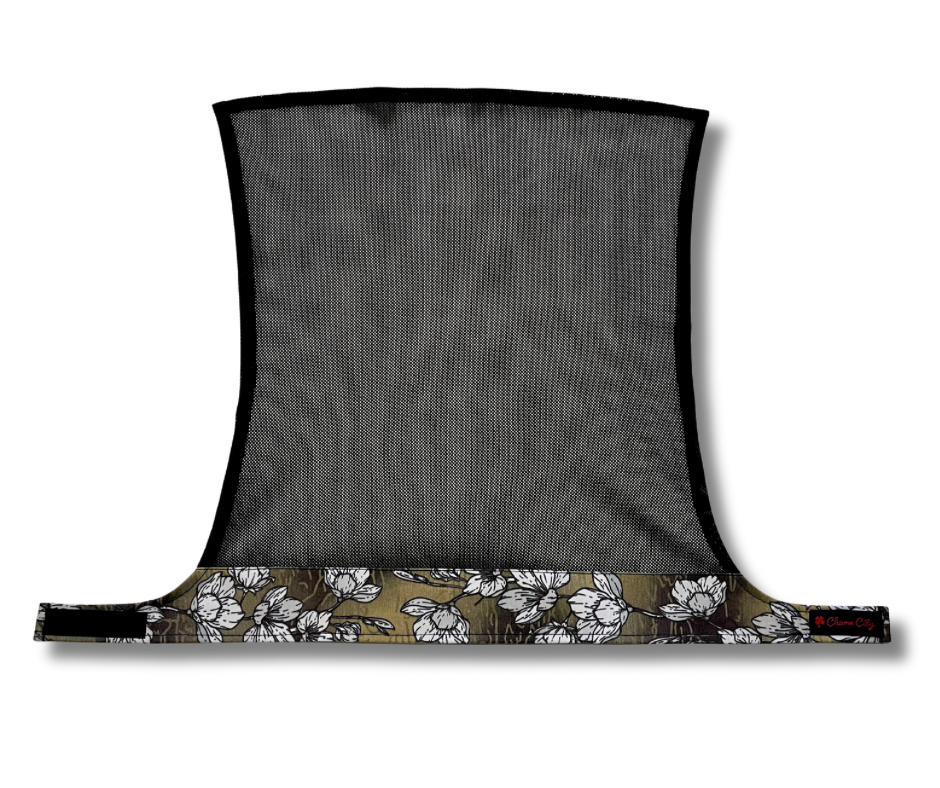 Black and bronze Sakura with black diamond mesh