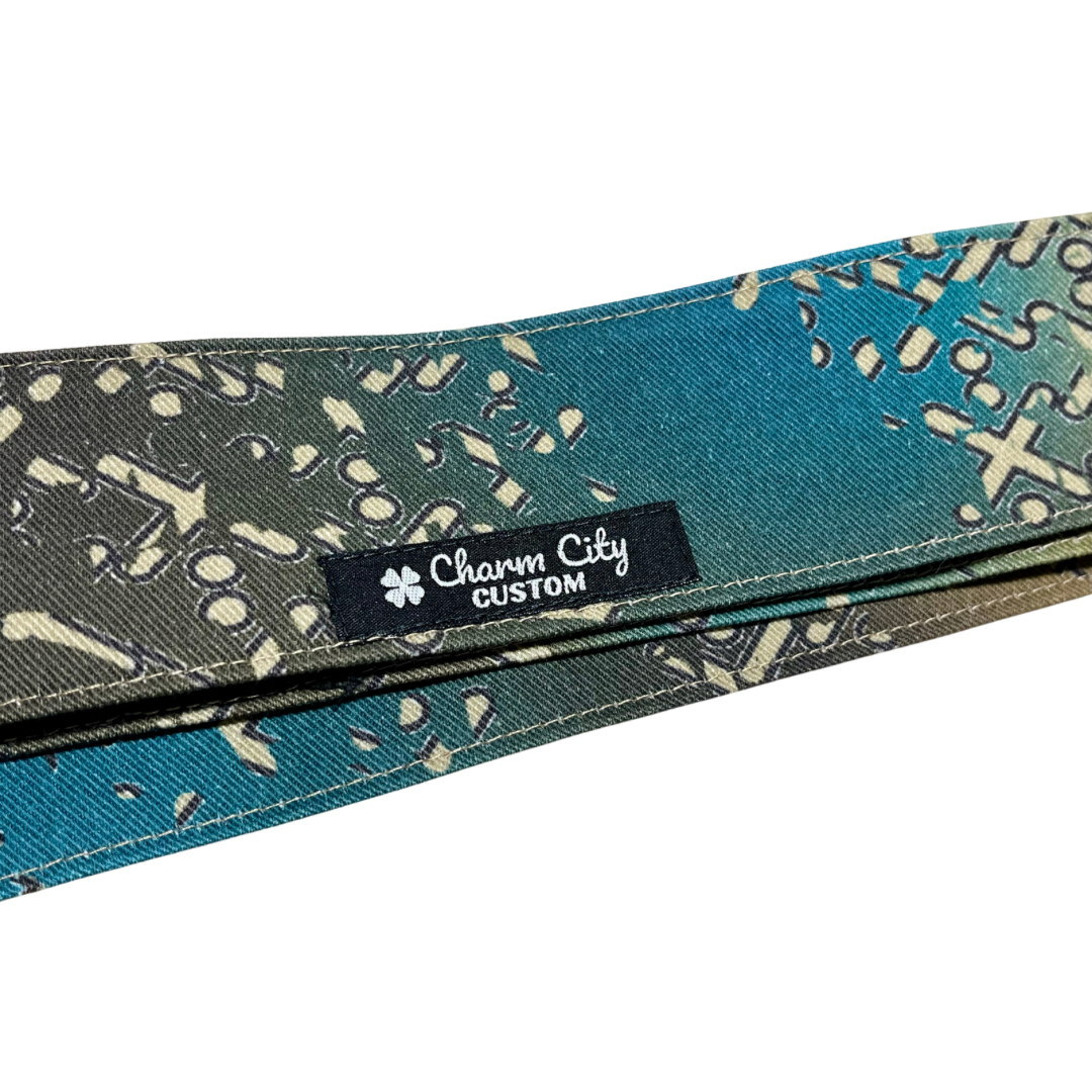 Custom color fade disrupted “Arrowhead” 10oz denim headband
