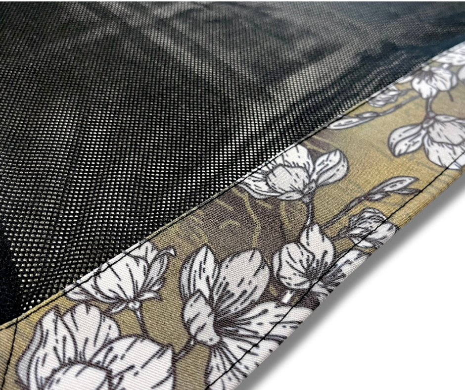 Black and bronze Sakura with black diamond mesh
