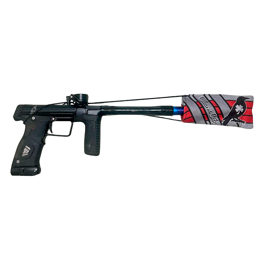 Charm City “LuckyBird” racing stripes red/silver barrel cover