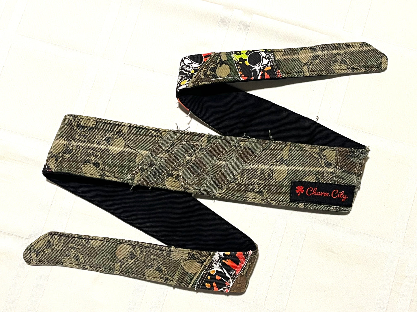 Custom Flying Skulls patchwork headband