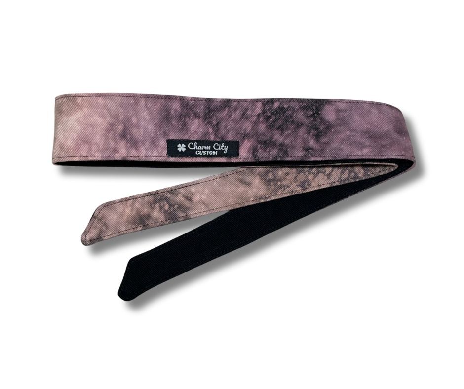 Custom “galaxy burst” hand dyed 10oz denim headband