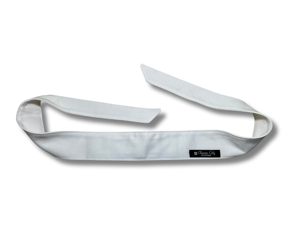 Custom white 10oz denim headband